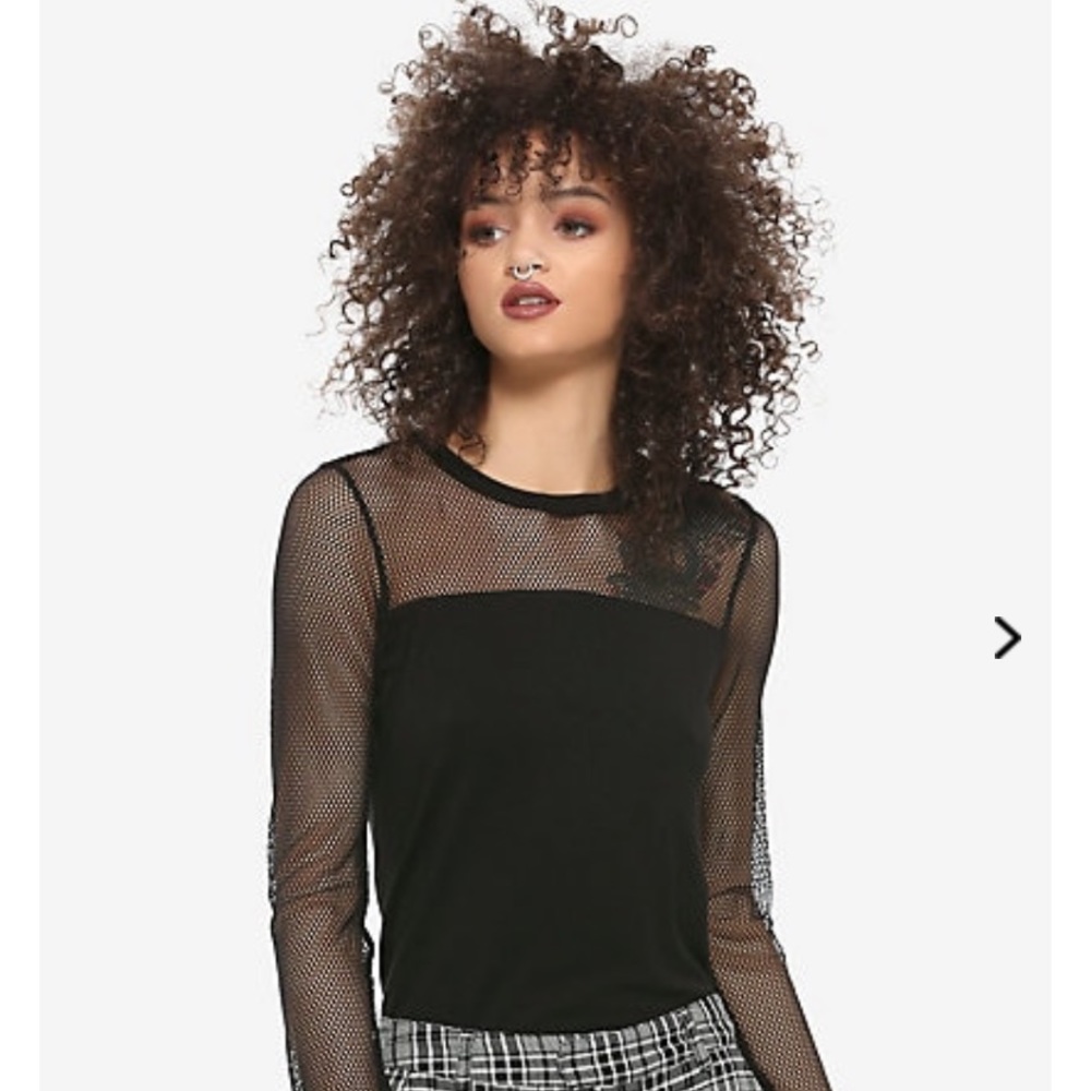 🖤 New Black Mesh & Panels Long-Sleeve T-Shirt 🖤